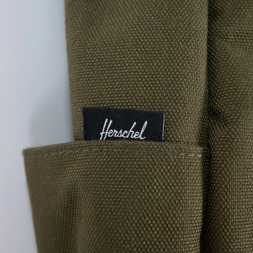 Herschel Supply Co Heritage Backpack Olive Green Canvas Laptop Sleeve Bag